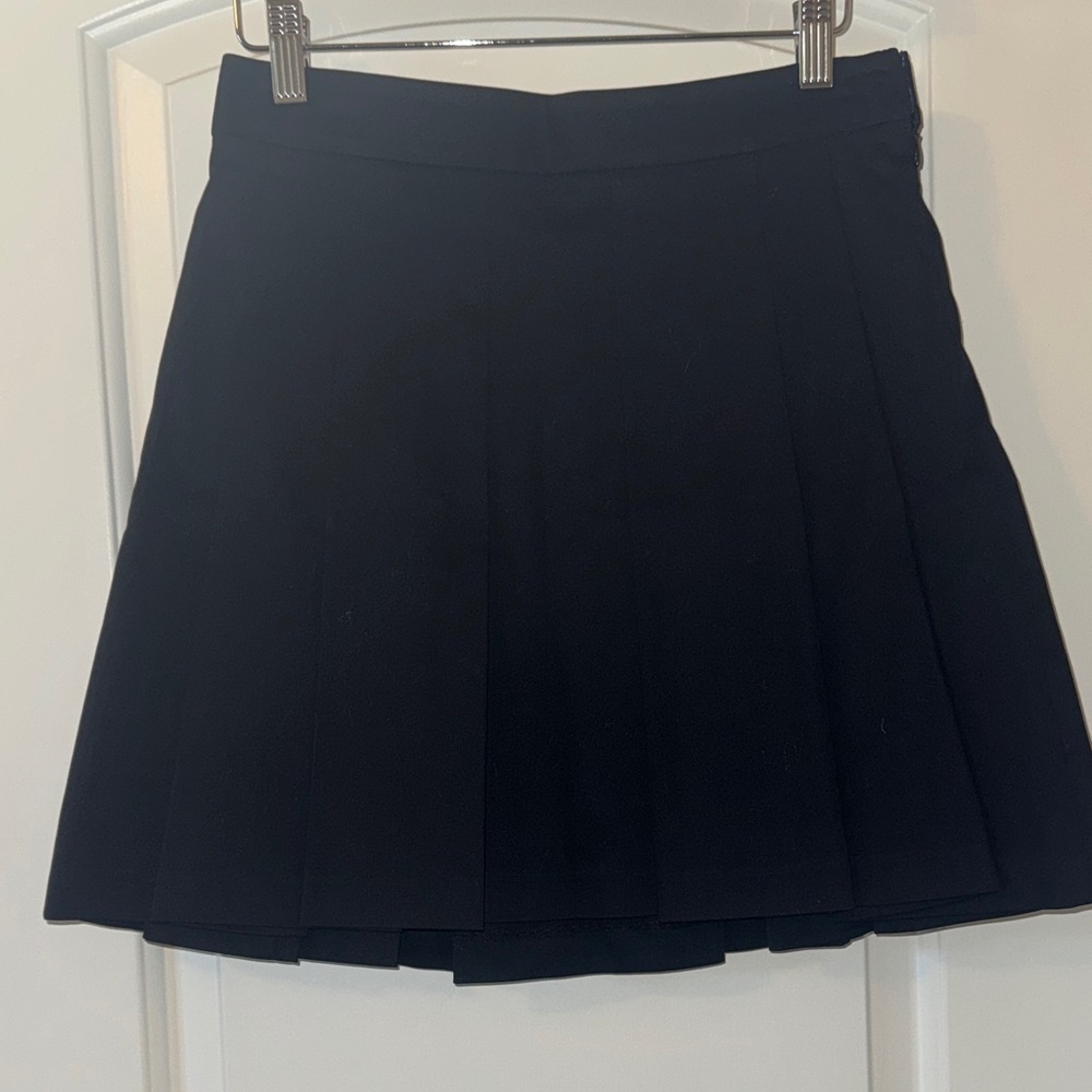 10 Crosby Derek Lam Black Pleated Mini Skirt